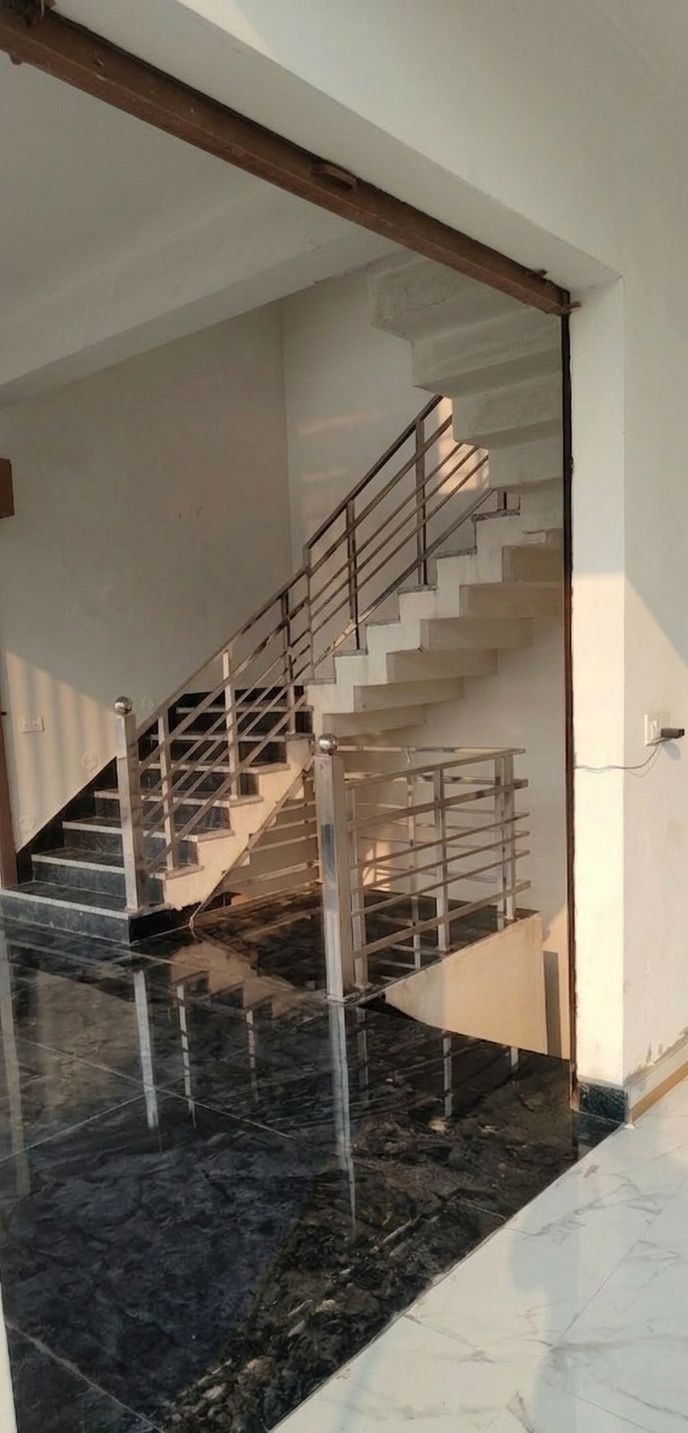 Office space staircase with steel railing in commercial property Panipat